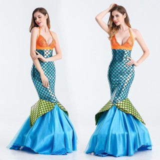 พร้อมส่ง ชุดนางเงือก เอลฟ์ เทพนิยาย เทพนิยาย ฮาโลวีน ปาร์ตี้