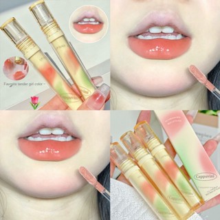 【ALIENBENSON】Cappuvini Ice Clear Lip Tint - ลิปทินท์กระจก เนื้อแมตต์กํามะหยี่ เรืองแสงในน้ํา ติดทนนาน และไม่เหนียวเหนอะหนะ กันน้ํา ให้ความชุ่มชื้น 4 สี