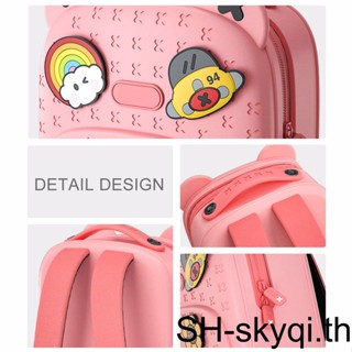 กระเป๋าเป้สะพายหลัง EVA ลายการ์ตูน ความจุขนาดใหญ่ สีฟ้า สําหรับเด็ก DIY