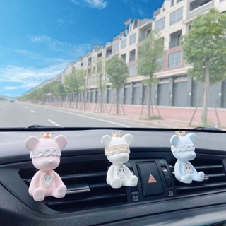 Automobile Aromatherapy Decoration Car Crown Cute Violent Bear Creative Car Air Conditioning Air Outlet Perfume Clip Decoration Cute Car Decoration  car interior accessories