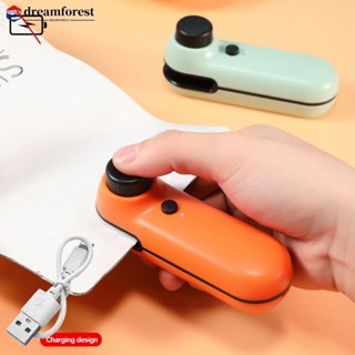 Dreamforest เครื่องซีลถุงซีลความร้อน แบบพกพา ขนาดเล็ก ชาร์จ USB สําหรับจัดเก็บ E9H4