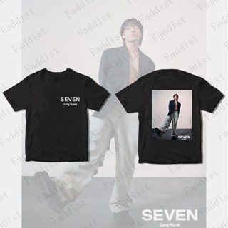 เสื้อยืดแขนสั้นลําลอง คอกลม ผ้าฝ้าย ลาย KPOP Bangtan Boys Jung Kook อัลบั้มใหม่ SEVEN 7 สําหรับผู้ชาย และผู้หญิง 2023