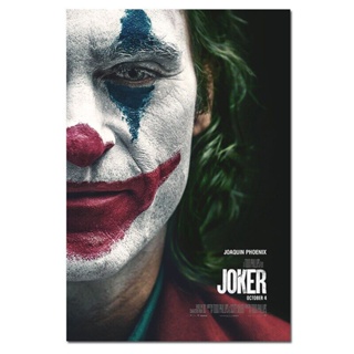 ใหม่ 2019 โปสเตอร์ภาพยนต์โจ๊กเกอร์ ผ้าใบ ภาพยนต์ Joker ต้นกําเนิด สําหรับตกแต่งผนังบ้าน M18