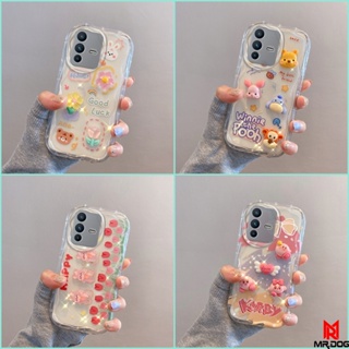 เคส VIVO V23 V23E V25 5G ตุ๊กตาสามมิติ สีใส การ์ตูน กรณีป้อง…