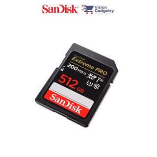 การ์ด Sandisk Extreme Pro SDXCTM C10 U3 V30 UHS-I 200MBs 512GB