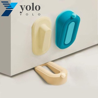 YOLO ซิลิโคนกันชนประตู 1 ชิ้น ป้องกันผนัง ดูดซับแรงกระแทก พร้อมกล่องเก็บ ลิ่มประตู