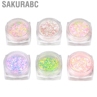 Sakurabc Sugar Nail Glitter ABS Portable  Knitting Wool Colorful Shining for Performance Women