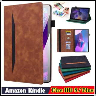 เคสหนัง กันกระแทก พร้อมช่องใส่ปากกา สําหรับ Amazon Kindle All-New Fire HD 8 HD 8 Plus (รุ่น 2020 10th Gen)