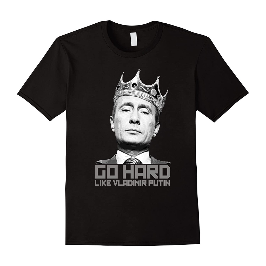 แฟชั่น เสื้อยืดคอกลม แขนสั้น ผ้าฝ้าย พิมพ์ลาย Like Vladimir Putin Russia President Trying แฟชั่นฤดูร