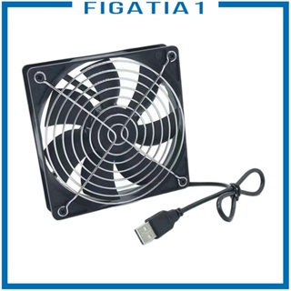 [figatia1] พัดลมระบายความร้อนคอมพิวเตอร์ 5V USB เสียงเงียบ แบบพกพา สําหรับเราเตอร์ตั้งโต๊ะ