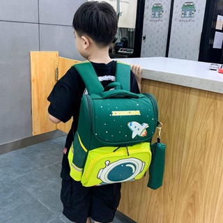 New Primary School Student Schoolbag Boys and Girls Grade 1-3 6-12 Years Old Super Light and Burden-Free Spine Protection Large Capacity Astronaut Bag GjtM