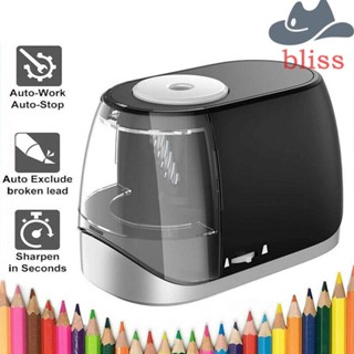 BLISS เครื่องเหลาดินสอไฟฟ้าอัตโนมัติ แบบพกพา ใช้แบตเตอรี่ USB สําหรับโรงเรียน สํานักงาน