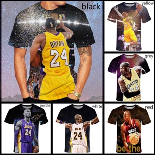 2020 แฟชั่น 3D พิมพ์ลาย เสื้อยืด ผู้ชาย ผู้หญิง Kobe Bryant บาสเก็ตบอลดาว เสื้อลําลอง