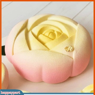 Happaypart|  ถาดแม่พิมพ์ซิลิโคน รูปดอกกุหลาบ 3D ไม่เสียรูป ไม่เหนียวติด สําหรับทําเค้ก เบเกอรี่ DIY