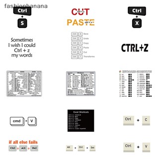 [fashionbanana] ใหม่ พร้อมส่ง สติกเกอร์ไกด์คีย์บอร์ด Windows+ Word Excel Adobe Photoshop 30 ชิ้น