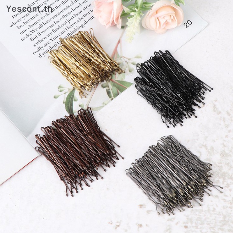 Yescont กิ๊บติดผม รูปตัว U สีทอง เครื่องประดับ สําหรับผู้หญิง 50 ชิ้น