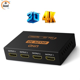 【IS】สวิตช์แยก Hdmi 4k 1x4 Full Hd 1080p เข้าได้กับอะแดปเตอร์ขยายเสียง เข้า 1 ออก 4