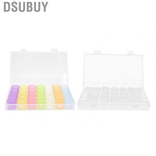 Dsubuy 28 Slots Storage Box  Practical Light Plastic Multifunctional Removable for Earrings Necklaces Medicines