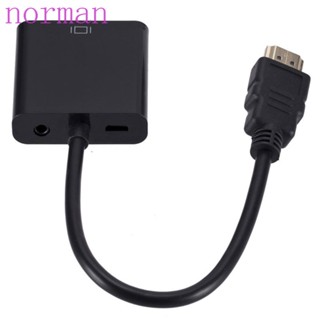 Norman HDMI เป็น VGA พร้อมแหล่งจ่ายไฟเสียง, ตัวแปลง HDMI ตัวผู้, สายเชื่อมต่อ HDMI เป็น VGA ชาร์จ USB โปรเจคเตอร์เสียง