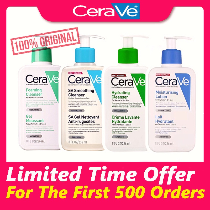 TH Stock Cerave_เซรัฟ แอคเน่ โฟม เฟเชียล คลีนซิ่ง มอยเจอร์ไรเซอร์