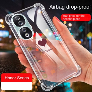 เคสซิลิโคนใส ลายหัวใจ กันกระแทก สําหรับ Honor 90 Pro 5G honor90 Lite X8a 5G X6s X6 Magic 5 Lite