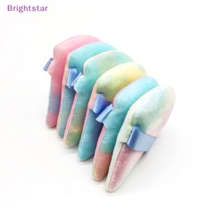 Brightstar ใหม่ พัฟฟองน้ํา ผ้าฝ้าย กํามะหยี่ ทรงสามเหลี่ยม ขนาดเล็ก สําหรับแต่งหน้า 3 ชิ้น