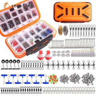 Rf ชุดอุปกรณ์เสริมตกปลา ห่วงถ่วงน้ําหนัก และแหวนหมุน กันน้ํา 254 ชิ้น