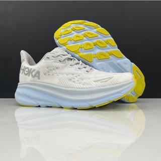 ใหม่ HOKA ONE ONE Clifton 9 Shock Absorption รองเท้าวิ่ง สีเทา 2023 YOLJ