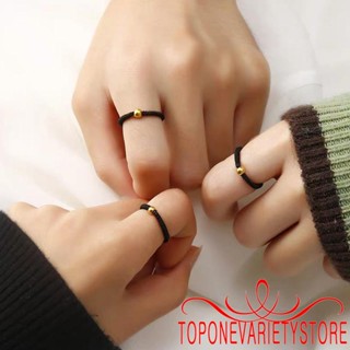 Topone- แหวนลูกปัด นําโชค น่ารัก เรียบง่าย ของขวัญวันครบรอบ สําหรับผู้หญิง ผู้ชาย