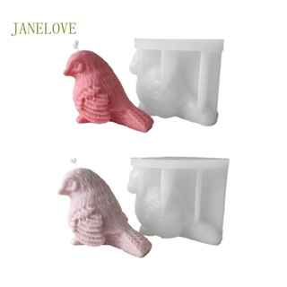 Jlove แม่พิมพ์ซิลิโคนเรซิ่น อีพ็อกซี่ รูปนก 3D สําหรับทําเทียน งานฝีมือฮาโลวีน