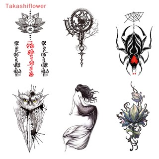 (Takashiflower) สติกเกอร์รอยสักชั่วคราว ขนาดเล็ก กันน้ํา สําหรับติดแขน ขา ร่างกาย DIY