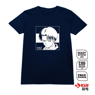 [S-5XL]☒เสื้อยืดแขนสั้นพิมพ์ลาย Levi Ackerman Snk Shingeki No Kyojin Attack On Titan Rivaille Anime Manga สไตล์ญี่ปุ่นสํ