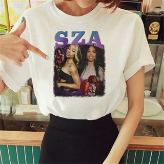 Sza เสื้อยืด ลายการ์ตูนอนิเมะ มังงะ สไตล์ญี่ปุ่น สตรีท 2000s สําหรับผู้หญิง