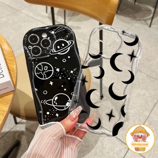 เคสโทรศัพท์มือถือ TPU แบบนิ่ม ลายดวงจันทร์ และดาว กันกระแทก สําหรับ Iphone X XS XR XsMax IP 7 8 Plus 11 Pro Max 12 13 14 Pro Max