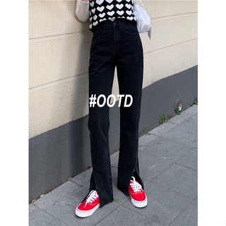 OOTD SHOP กางเกงขายาว กางเกงยีนส์ผู้หญิง ผู้หญิงแฟชั่นเกาหลี A97L0M5