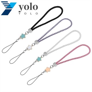 Yolo สายคล้องข้อมือไม้จันทน์ ลายดาว สําหรับตกแต่งโทรศัพท์มือถือ