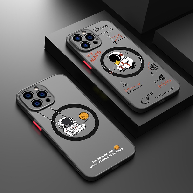 เคสโทรศัพท์มือถือ ผิวด้าน กันกระแทก ลายนักบินอวกาศ สําหรับ iPhone 14 Pro Max 13 12 11
