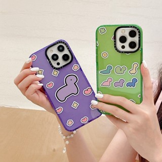 Casetify เคสโทรศัพท์มือถือ กันกระแทก ลายการ์ตูนไดโนเสาร์น้อย แต่งกลิตเตอร์ สําหรับ iPhone 14 ProMax 14 Pro 13 ProMax 12 Pro Max 11 ProMax