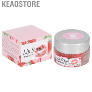 Keaostore Lip Scrub  Natural Gentle Overnight Strawberry Care  for Dry and Cracked Lips