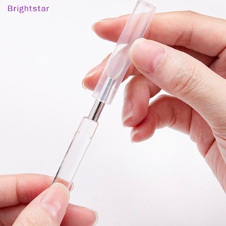 Brightstar แปรงทาลิปกลอส ซิลิโคน แบบพกพา พร้อมฝาปิดกันฝุ่น