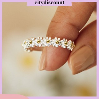 &lt;citydiscount&gt; เครื่องประดับแหวน ลายดอกไม้ ปรับได้ สไตล์โรแมนติก สําหรับผู้หญิง