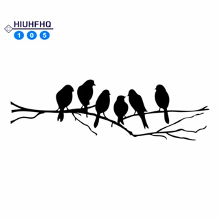 Birds ON A WIRE สติกเกอร์ติดผนัง ลายนก สติกเกอร์ไวนิล คําคม สติกเกอร์ติดผนัง ห้องนั่งเล่น โซฟา ผนัง ห้องนอน ศิลปะ ตกแต่งภาพจิตรกรรมฝาผนังศิลปะ วอลล์เปเปอร์ สติกเกอร์สีดํา