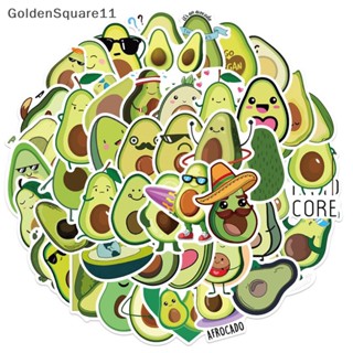 Goldensquare สติกเกอร์ ลายการ์ตูนอะโวคาโด สําหรับติดตกแต่งกีตาร์ หมวกกันน็อค แล็ปท็อป กระเป๋าเดินทาง 50 ชิ้น