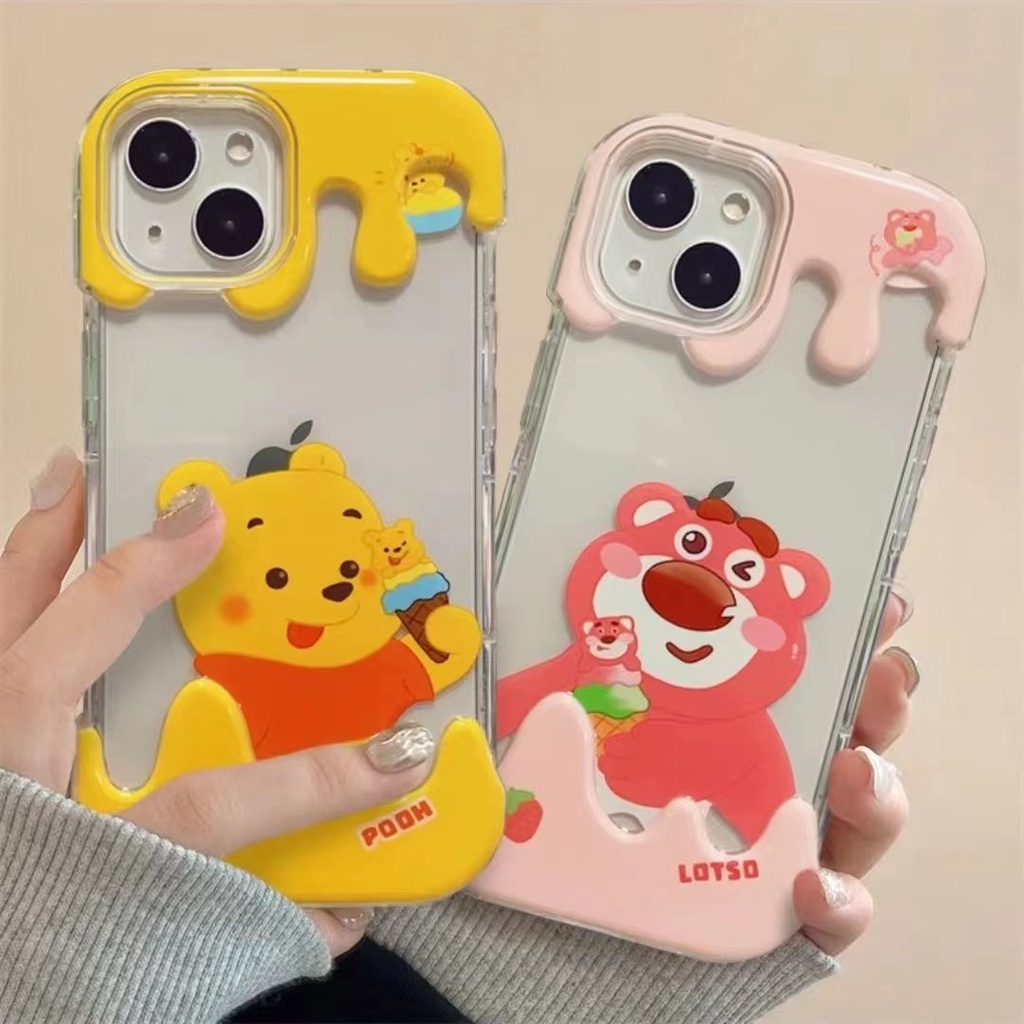 เคสโทรศัพท์ซิลิโคน TPU ใส แบบนิ่ม ลายหมีพูห์ กันกระแทก สําหรับ IPhone 15 11 14 13 12 Pro Max 7 8 Plus XR X XS Max SE2020