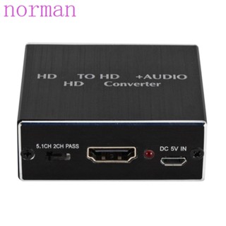 Norman อะแดปเตอร์แยกเสียงสเตอริโอ SPDIF HDMI 3.5 มม. น้ําหนักเบา สําหรับ TV โปรเจคเตอร์ บลูเรย์ DVD