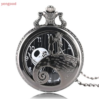 (YGD) จี้นาฬิกาพ็อกเก็ต หนัง Skellington Tim Burton สําหรับเด็ก