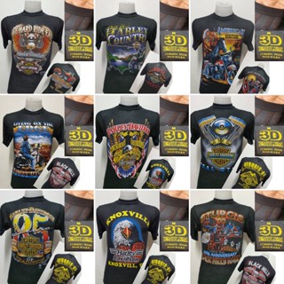 [S-5XL]เสื้อฮาเล่ผ้าบาง Harley-Davidson ผ้ามุ้ง ใส่สบาย สไตล์วินเทจ ป้ายVintage 3D EMBLEM [ S-5XL]