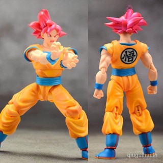 [พร้อมของขวัญ] Shf Goku Super Saiyan God Super Mold Son Goku Dragon Ball sh figuarts ผมสีแดง xc5f