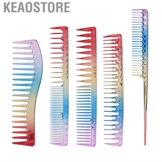 Keaostore 5 Pieces Hair Comb Rat Tail Pintail Wide Tooth Detangling HR6