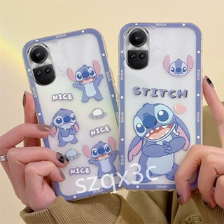 ใหม่ เคสโทรศัพท์มือถือแบบนิ่ม ใส กันกระแทก ลายการ์ตูน Stitch แฟชั่นน่ารัก สําหรับ OPPO A78 NFC 4G A98 Reno10 Pro+ Reno 10 8T 8 Z Pro Plus 5G A78 2023